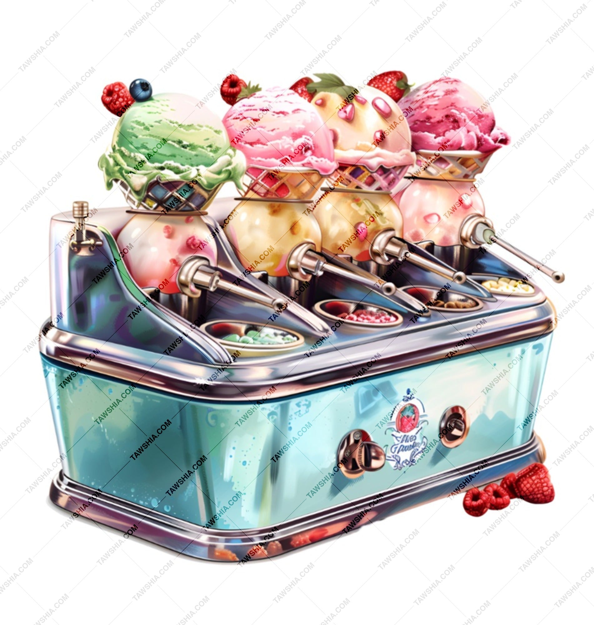 Ice Cream Machine Mug, Retro Style Mug, Dessert Lover Gift, Unique Kitchen Decor, Novelty Mug, Gift Idea - Tawshia
