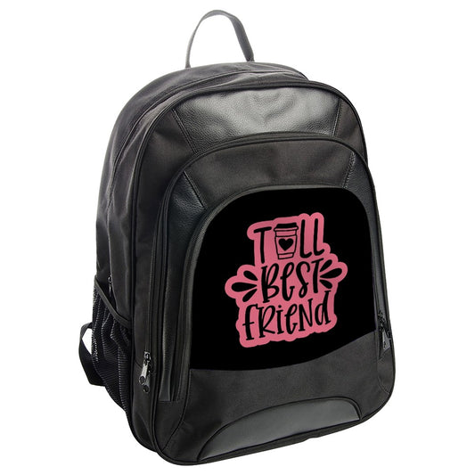Tall Best Friend Backpack, Friend Gift, Gift Idea, Friendship Bag, Bestie Backpack, Coffee Lover Gift, School Backpack, Gift for Best Friend - Tawshia