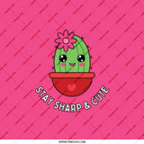 Cute Cactus Pocket Mirror, Stay Sharp and Cute, Kawaii Style Pocket Mirror, Succulent Lover Gift, Portable Mirror, Makeup Mirror - Tawshia