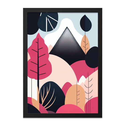 Abstract Mountain Wall Art, Geometric Landscape Print, Modern Art Poster, Colorful Nature Painting, Minimalist Artwork, Home Decor - Tawshia