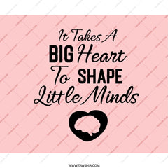 Teacher Appreciation Mouse Pad, It Takes A Big Heart Mousepad, Teacher Gift, End of Year Gift, Thank You Teacher Gift Mouse Pad - Tawshia