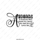 Friend Tote Bag, Gift for Best Friend, Inspirational Quote Bag, Friendship Present, Supportive Friend Bag, Everyday Tote - Tawshia