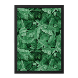 Emerald Leaves Wall Art, Elegant Greenery Print, Botanical Decor, Nature Inspired Artwork, Home Decor, Living Room Wall Art, Framed Wall Art - Tawshia