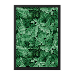 Emerald Leaves Wall Art, Elegant Greenery Print, Botanical Decor, Nature Inspired Artwork, Home Decor, Living Room Wall Art, Framed Wall Art - Tawshia
