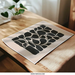 Abstract Plant Photographic Print, Modern Botanical Art, Minimalist Home Decor, Neutral Wall Art, Black And Beige Art Print - Tawshia