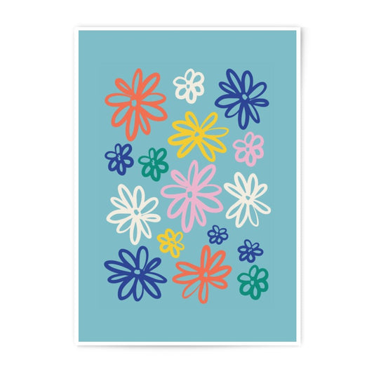 Floral Photographic Print, Colorful Flower Wall Art, Botanical Home Decor, Trendy Floral Art Print, Playful Flower Print, Flower - Tawshia