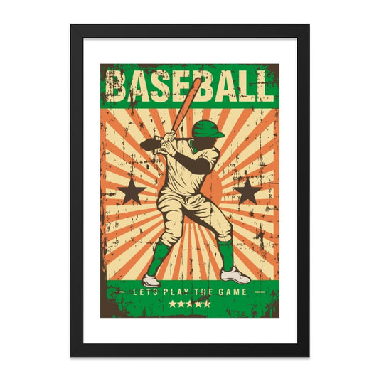 Baseball Wall Art, Vintage Style Art Print, Baseball Player, Sports Poster, Game Room Decor, Man Cave, Unique Gift for Baseball Fan - Tawshia