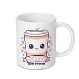 Coffee and Friends Mug, Cute Kawaii Mug, Coffee Lover Gift, Friendship Mug, Unique Coffee Mug, Gift for Best Friend, Drinkware - Tawshia