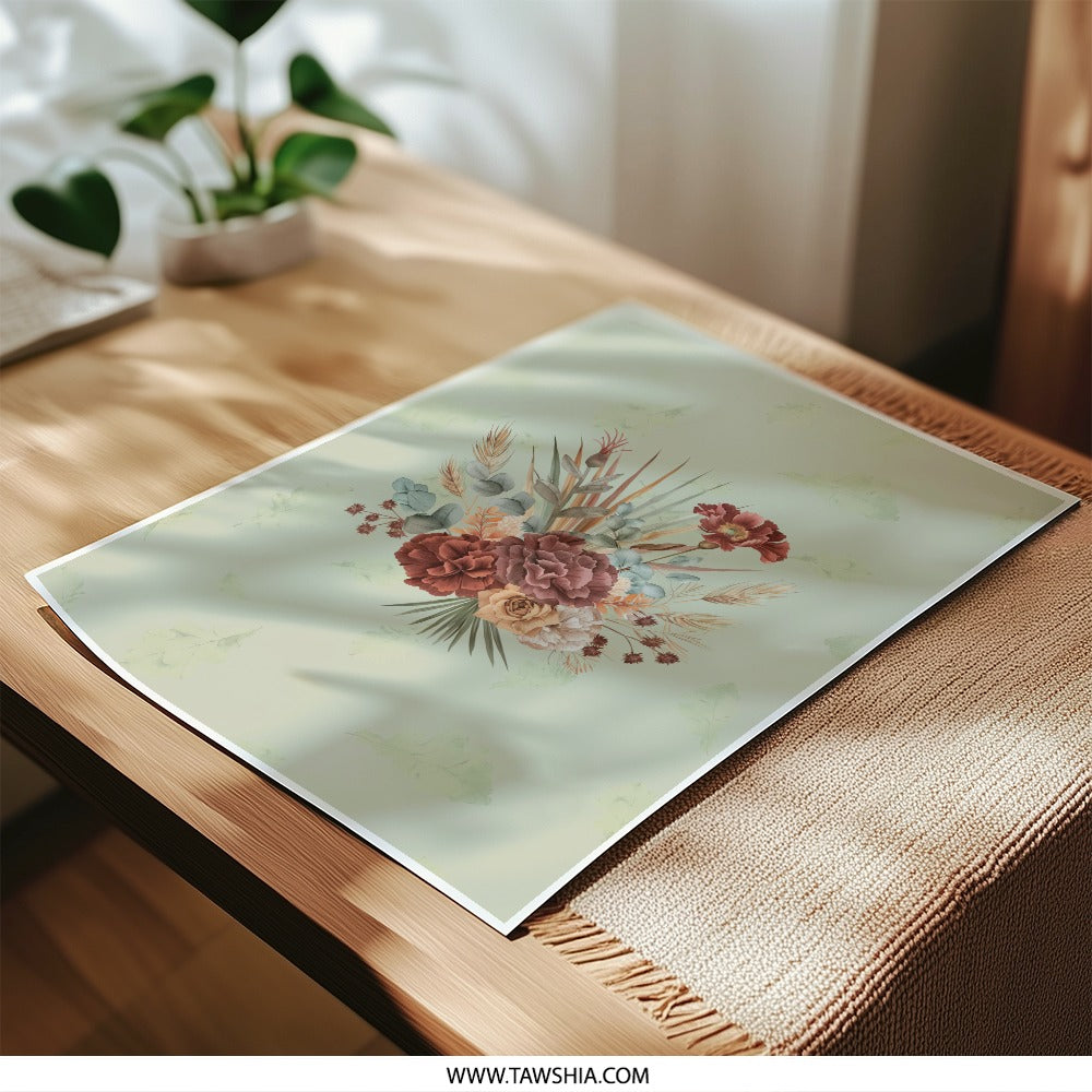 Floral Photographic Prints, Rustic Flower Bouquet Art, Botanical Wall Decor, Home Decor, Flower Photography, Bedroom Decor, Boho Prints - Tawshia