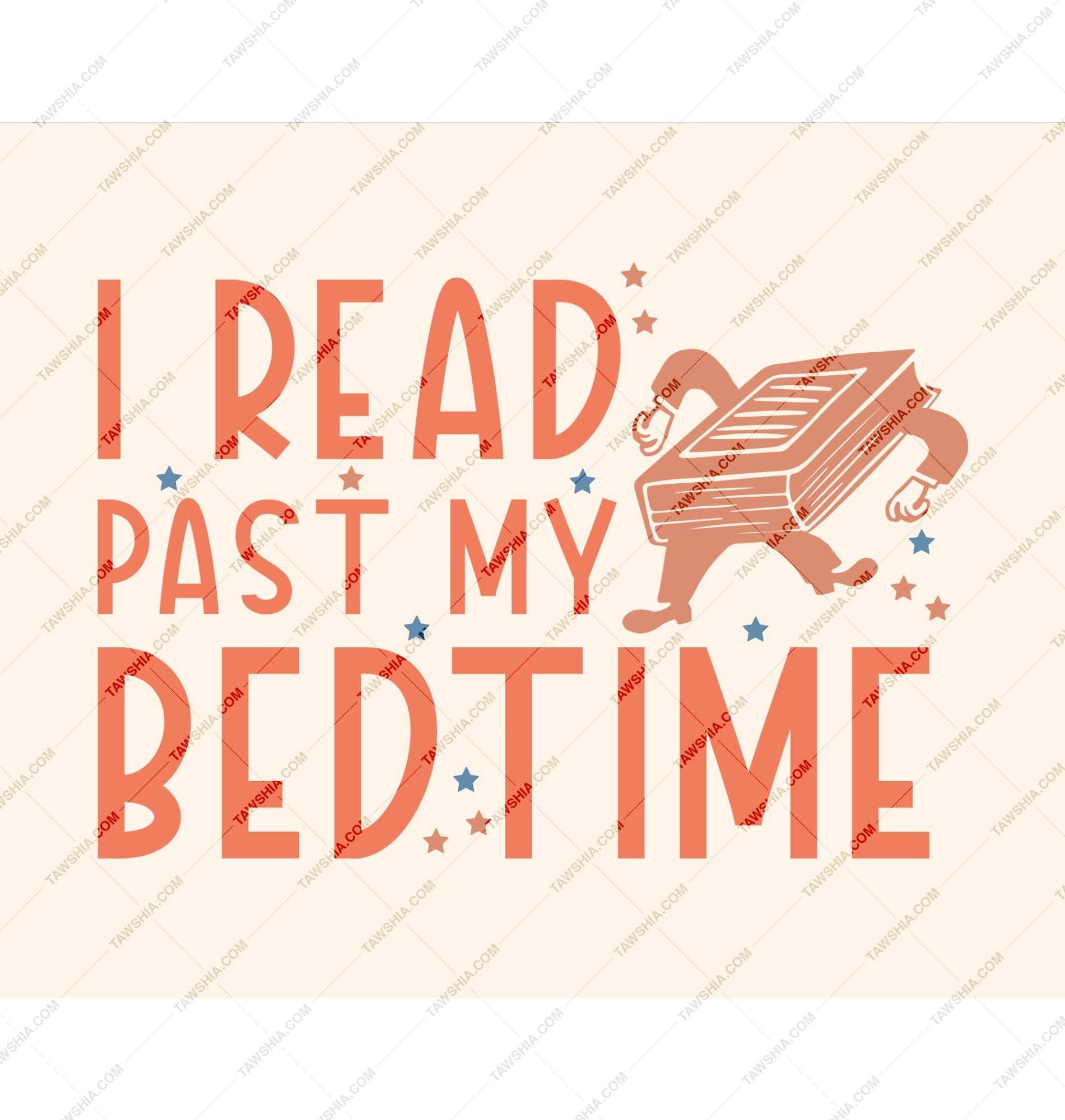 I Read Past My Bedtime Design Illustration product