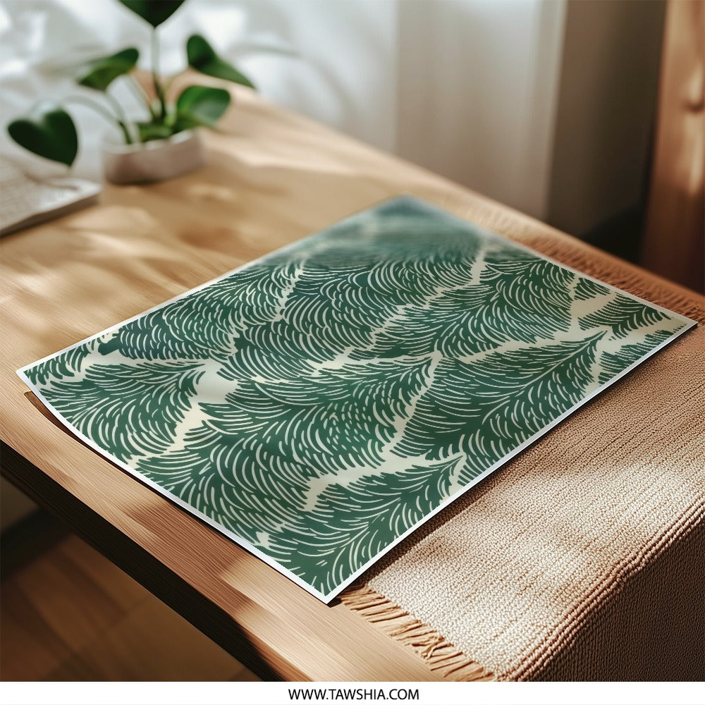 Evergreen Forest Photographic Print, Abstract Tree Art Print, Green Christmas Tree Wall Decor, Holiday Pine Tree Decor, Winter Forest Photo - Tawshia