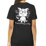 Everything is Fine Funny Cat Graphic T-Shirt product type