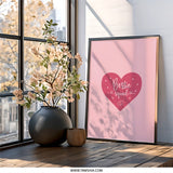 Bestie Squad Wall Art, Friend Gift, Best Friends Forever Decor, Friendship Goals, Gift for BFF, Pink Heart Wall Decor, Fun Room Decor - Tawshia