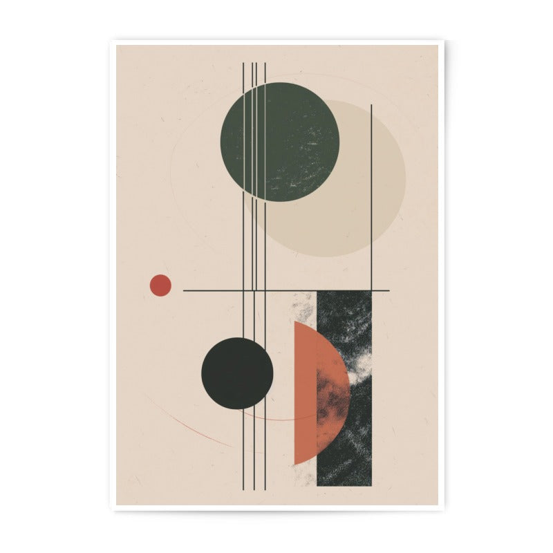 Abstract Geometric Photographic Print, Modern Art Print, Minimalist Wall Art, Circle and Line Art, Home Decor, Office Art Print, Poster - Tawshia