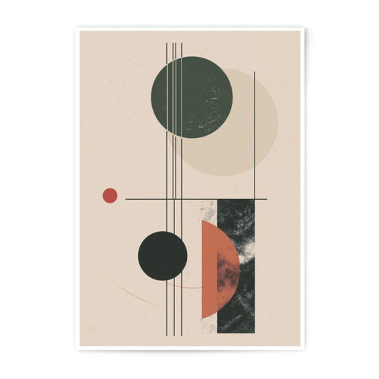 Abstract Geometric Photographic Print, Modern Art Print, Minimalist Wall Art, Circle and Line Art, Home Decor, Office Art Print, Poster - Tawshia