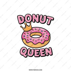 Donut Queen Pillow, Funny Pillow, Gift for Donut Lover, Foodie Home Decor, Unique Throw Pillow, Sweet Treat Cushion, Novelty Pillow - Tawshia