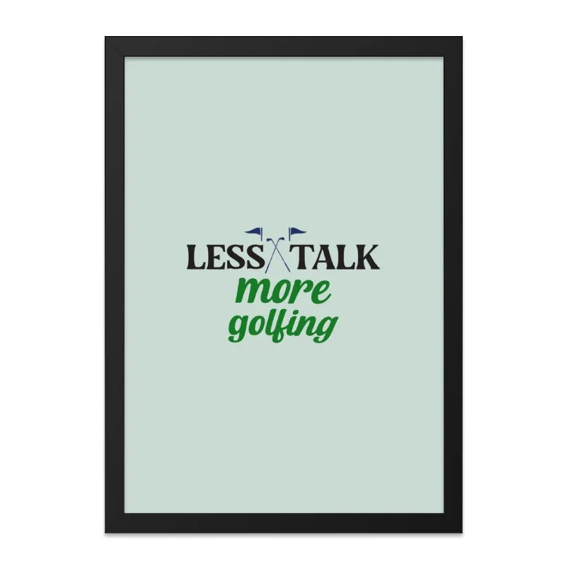 Golf Wall Art, Less Talk More Golfing Print, Funny Golf Decor, Sports Wall Art, Golf Gift Idea, Golf Lover, Golfing Saying, Golf Flags Decor - Tawshia