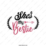 She's My Bestie Tote Bag, Best Friend Gift, Bridesmaid Bag, Bachelorette Party Favor, Gift For Her, Friend Birthday Gift, Cute Tote - Tawshia