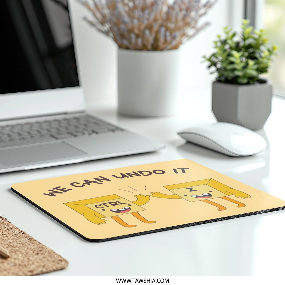 We Can Undo It Mouse Pad, Ctrl Z High Five, Funny Computer, Nerdy Gift, Cute Mousepad, Tech Gift, Home Office Decor, Work From Home - Tawshia