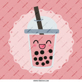 Kawaii Bubble Tea Mug, Cute Boba Drink Mug, Trendy Pink Aesthetic, Unique Gift Idea, Novelty Tea Cup, Beverage Mug - Tawshia