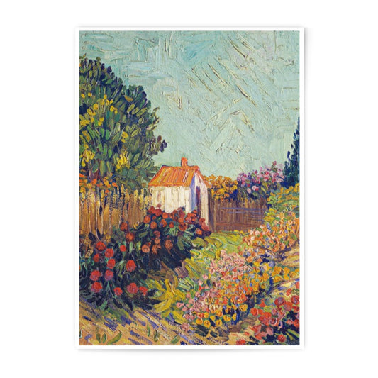 Garden at Auvers Photographic Print, Impressionist Art Print, Floral Garden Art, Vincent van Gogh Painting, Landscape Wall Art, Home Decor - Tawshia