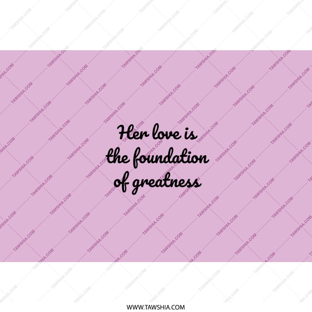 Her Love Tumbler, Foundation of Greatness Gift, Inspirational Cup, Personalized Travel Mug, Positive Quote Tumbler - Tawshia