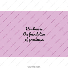 Her Love Tumbler, Foundation of Greatness Gift, Inspirational Cup, Personalized Travel Mug, Positive Quote Tumbler - Tawshia