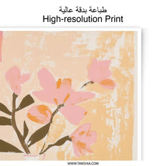 Floral Still Life Photographic Print, Oranges Art, Vase Artwork, Home Decor, Peach Flowers Print, Fruit Still Life, Kitchen Wall Art - Tawshia