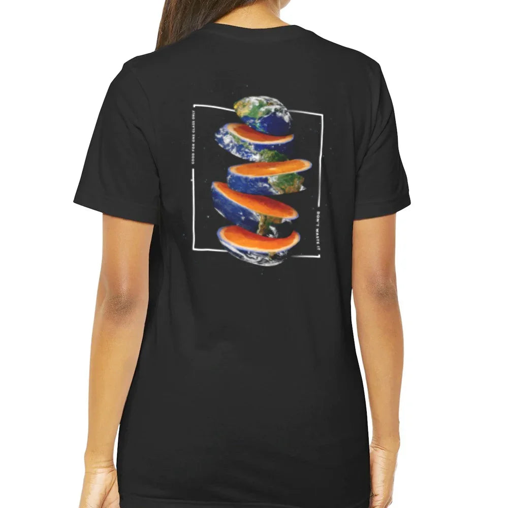 Earth Art Spiral Design on Black T-Shirt product