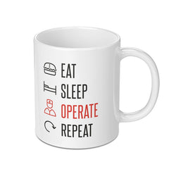 Eat Sleep Operate Repeat White Mug product