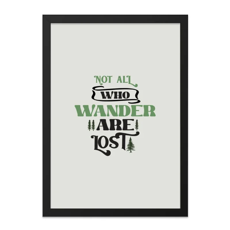 Wanderlust Wall Art, Not All Who Wander Are Lost Print, Motivational Quote Wall Decor, Adventure Awaits Art, Inspirational Travel Wall Decor - Tawshia