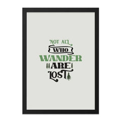 Wanderlust Wall Art, Not All Who Wander Are Lost Print, Motivational Quote Wall Decor, Adventure Awaits Art, Inspirational Travel Wall Decor - Tawshia