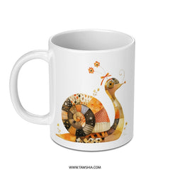 Watercolor Snail Mug, Cute Animal Coffee Mug, Quirky Snail Art, Unique Gift Idea, Snail Lover Gift, Decorative Mug - Tawshia
