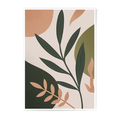 Abstract Botanical Photographic Print, Earth Tone Wall Art, Minimalist Leaf Art Print, Modern Plant Decor, Aesthetic Room Decor - Tawshia