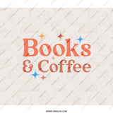 Books and Coffee BackPack, Reader Gift, Book Lover, Student, College, Laptop, Everyday Carry, Travel, Unique, Trendy - Tawshia