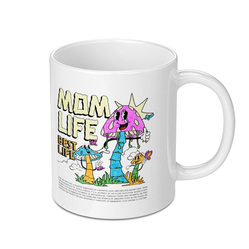 Mom Life Best Life Colorful Cartoon Mug product
