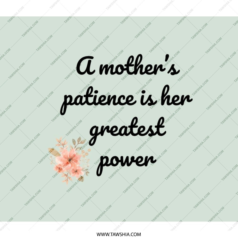 Mother's Patience Backpack, Floral Design Backpack, Inspirational Quote Backpack, Gift for Mom, Stylish Backpack, Everyday Backpack - Tawshia