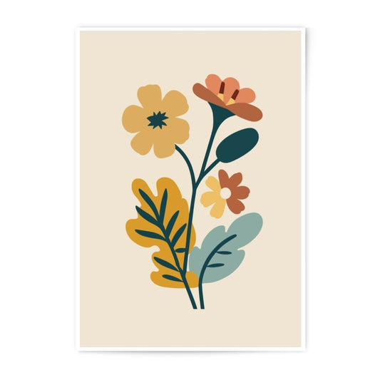 Floral Photographic Print, Abstract Flower Art, Botanical Wall Decor, Modern Home Art Print, Minimalist Flower Illustration - Tawshia