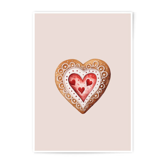 Heart Cookie Photographic Prints, Valentines Decor, Baking Art, Sweet Treat, Kitchen Wall Art, Food Photography, Holiday Art - Tawshia