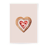 Heart Cookie Photographic Prints, Valentines Decor, Baking Art, Sweet Treat, Kitchen Wall Art, Food Photography, Holiday Art - Tawshia