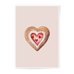 Heart Cookie Photographic Prints, Valentines Decor, Baking Art, Sweet Treat, Kitchen Wall Art, Food Photography, Holiday Art - Tawshia