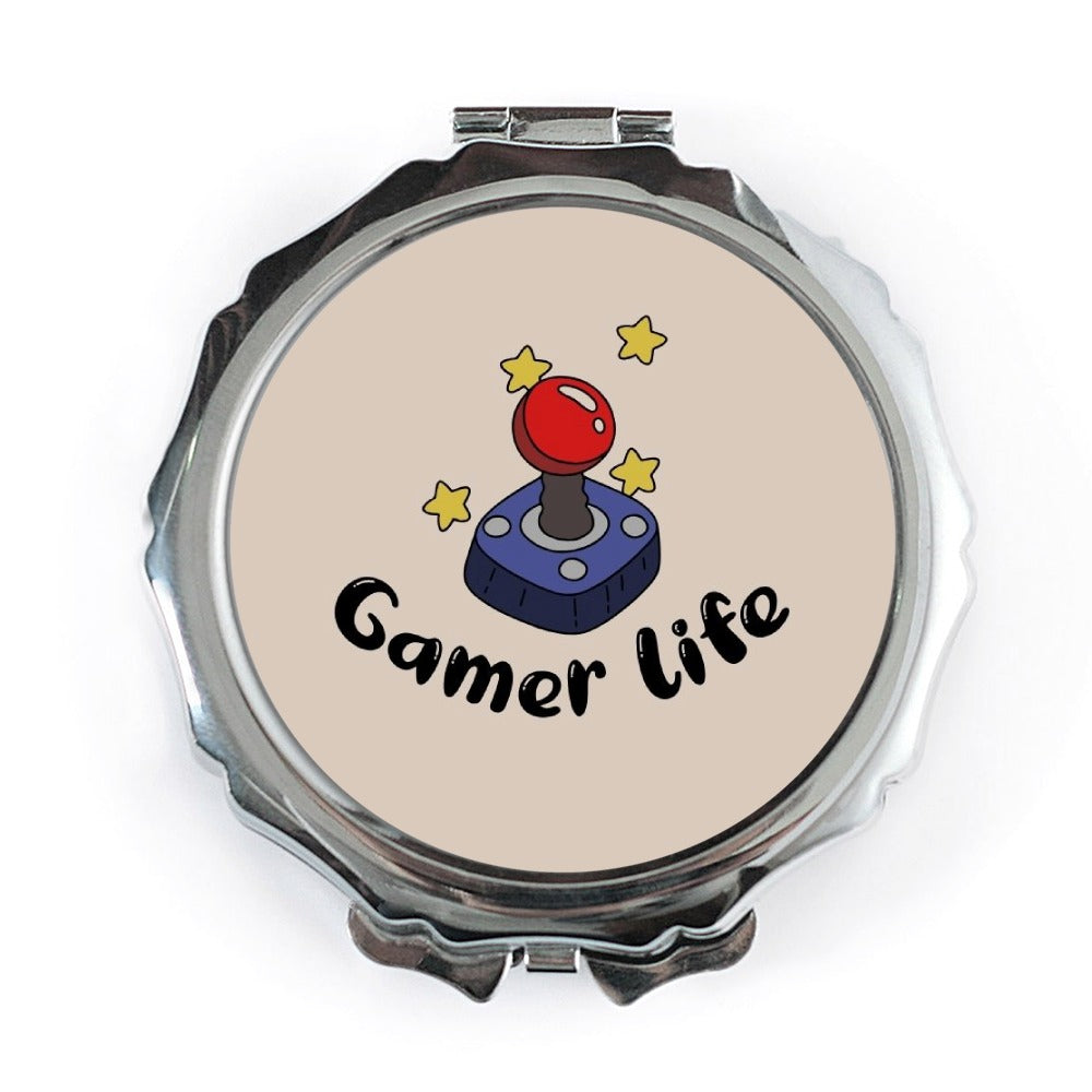 Gamer Life Pocket Mirror, Video Game Lover Gift, Novelty Pocket Mirror, Cute Makeup Mirror, Gamer Girl Gift, Gift for her - Tawshia