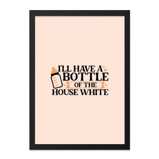 Funny Baby Framed Wall Art, Wine Lover Decor, New Parent Gift, House White Quote Print, Baby Shower Gift, Unique Wall Decor - Tawshia