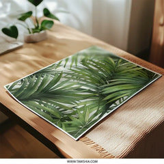 Tropical Palm Leaves Photographic Print, Green Botanical Art, Jungle Decor, Tropical Home Decor, Nature Inspired Wall Art - Tawshia