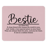Bestie Mouse Pad, Gift for Best Friend, Friendship Definition, Cute Office Decor, Best Friend Gift Idea, Unique Gift for Friend - Tawshia