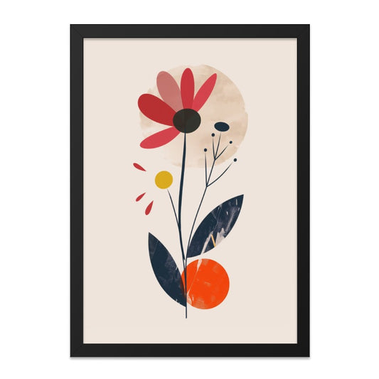 Minimalist Floral Wall Art, Abstract Flower Print, Modern Botanical Art, Simple Flower Poster, Home Decor Wall Art - Tawshia