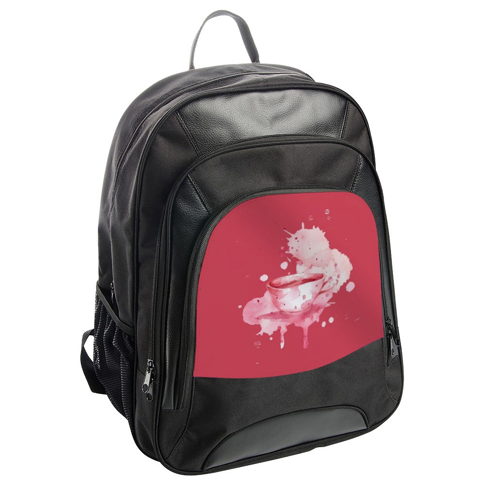 Tea Cup Art Backpack, Watercolor Design Backpack, Unique Everyday Backpack, Stylish Bookbag, School Backpack, Trendy Travel Backpack - Tawshia