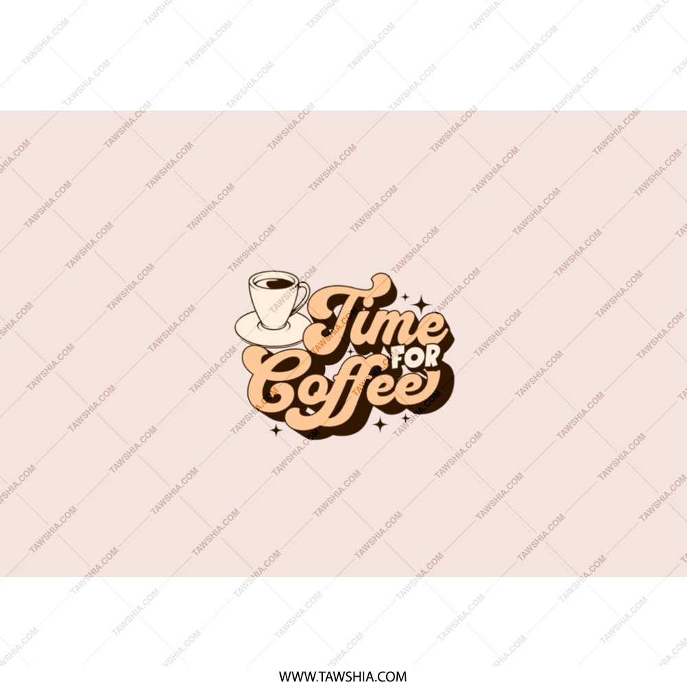 Time For Coffee Tumbler, Retro Coffee Cup Tumbler, Coffee Lover Gift, Gift For Her, Cute Coffee Tumbler, Retro Style Tumbler - Tawshia
