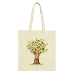 Happy Tree Tote Bag, Cute Smiling Tree, Nature Lover Gift, Eco Friendly Bag, Reusable Shopping Bag, Canvas Tote Bag - Tawshia