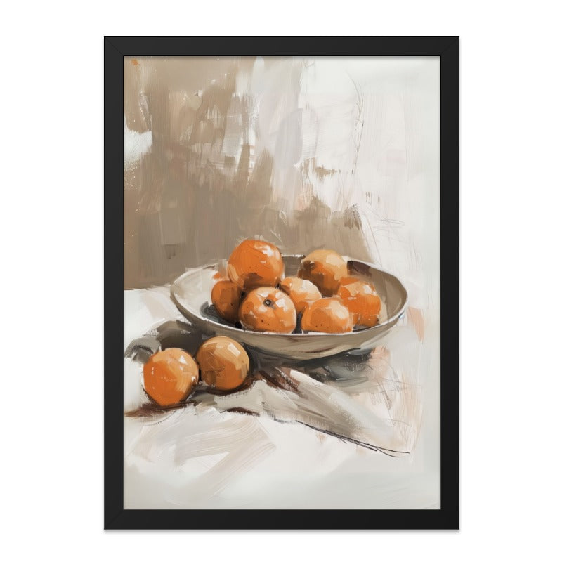 Tangerine Painting Wall Art, Abstract Fruit Print, Still Life Artwork, Modern Kitchen Decor, Orange Citrus Art, Printable Wall Decor - Tawshia
